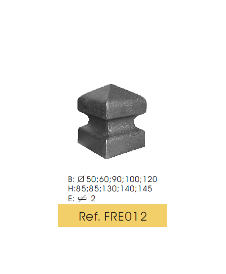 Remate forja piramidal 50 mm FRE01250